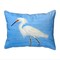 Betsy Drake Stalking Snowy Egret Large Corded Indoor/Outdoor Pillow 16x20